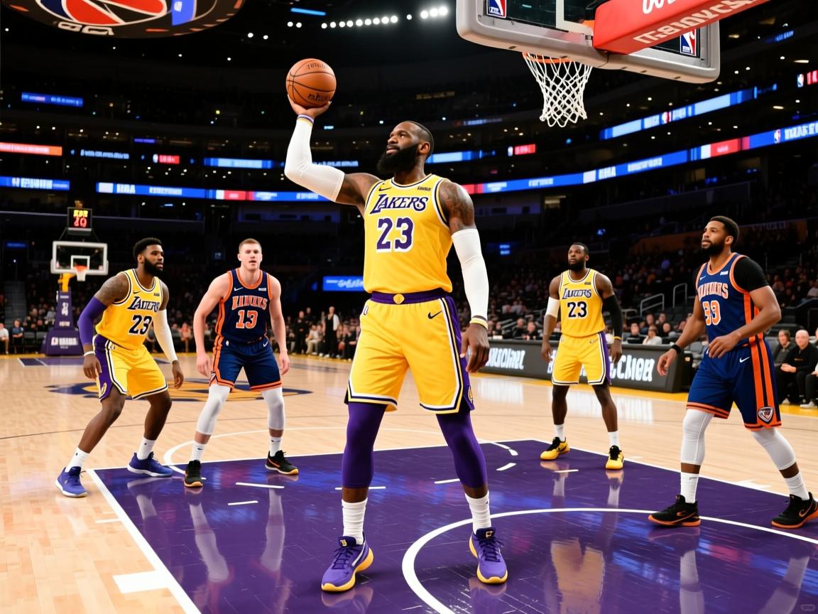 詹姆斯领军的湖人队高位战胜尼克斯队  第3张