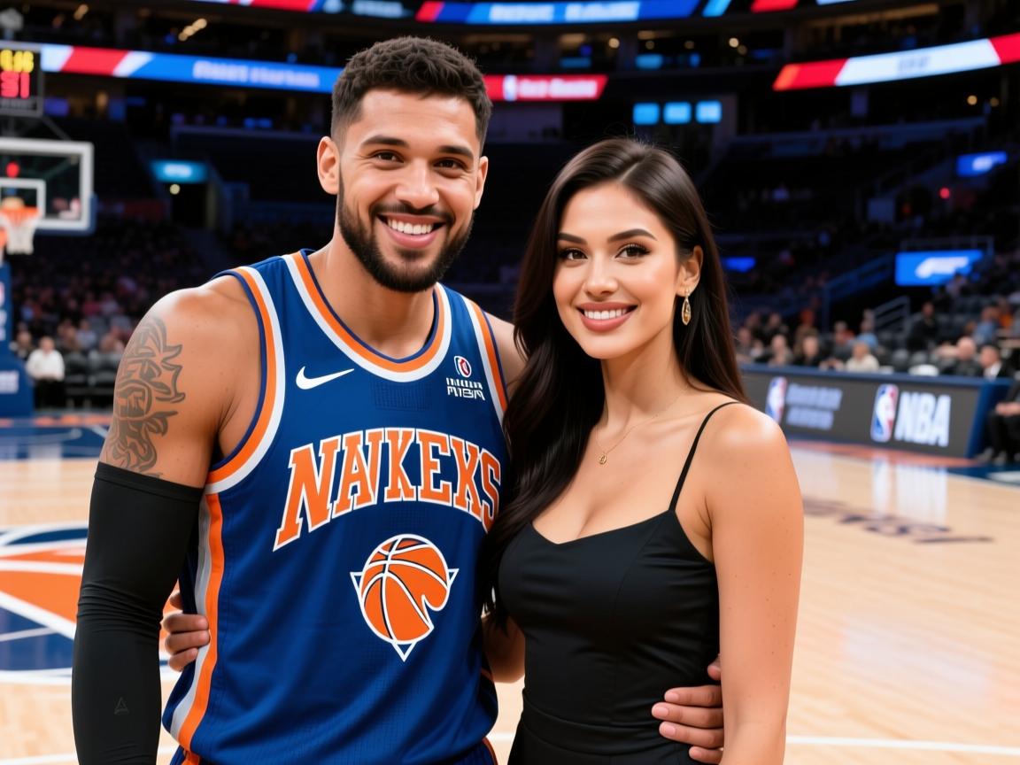 托平和娇妻近照，尼克斯弃将，拿大合同总决赛爆发，妻子很美